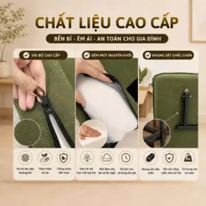 Alternative view of Ghế Sofa Giường Đa Năng Gấp Gọn Tiện Lợi, Nệm Chính Phẩm Hạn Chế Xẹp Lún