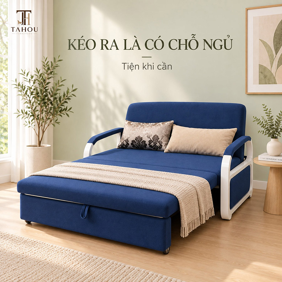Giường kéo đa năng TAHOU là giải pháp cực gọn cho phòng khách, phòng ngủ nhỏ, căn hộ 2