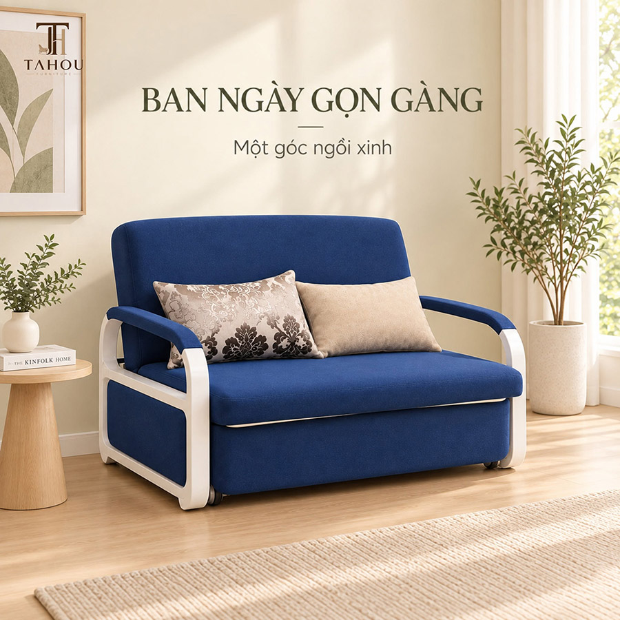 Giường kéo đa năng TAHOU là giải pháp cực gọn cho phòng khách, phòng ngủ nhỏ, căn hộ