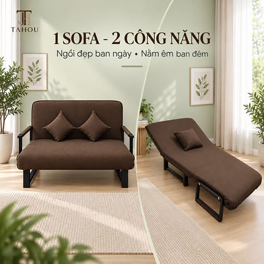 Sofa Bed TAHOU – Ban ngày là ghế, ban đêm thành giường
