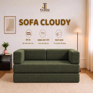 Sofa Giường Đa Năng Cloudy, Sofa Teddy Thư Giãn Nén Chân Không